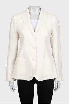 White single-breasted jacket
