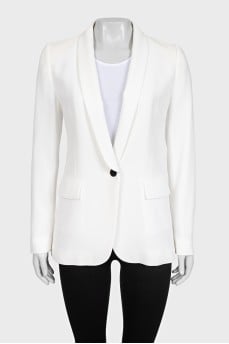 White straight-cut jacket