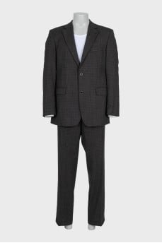 Men's brown wool suit