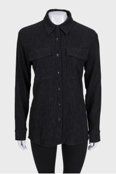 Black shirt with ties at the back