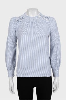 Blue striped blouse