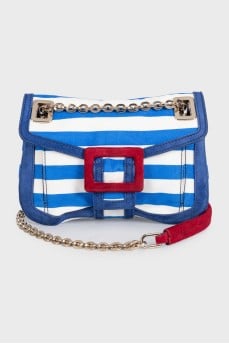Striped crossbody bag
