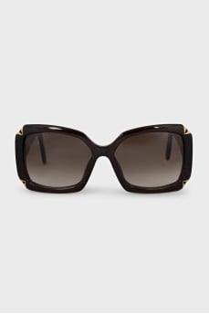 Gradient sunglasses with shiny frames
