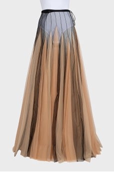 Full maxi skirt with ties