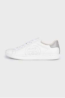 White leather Ace sneakers