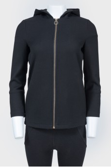 Black hooded jacket