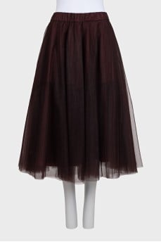 Red fitted skirt