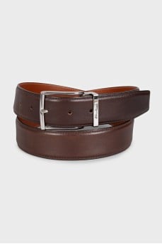 Men's brown leather belt