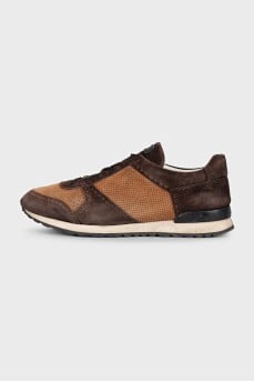 Men's brown suede sneakers