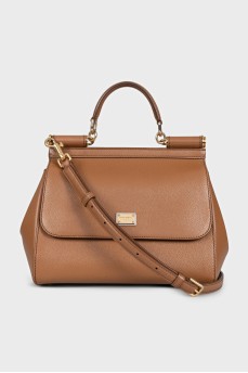 Small Sicily leather satchel
