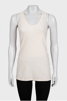 Fitted long-cut T-shirt