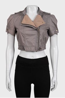 Brown cropped jacket