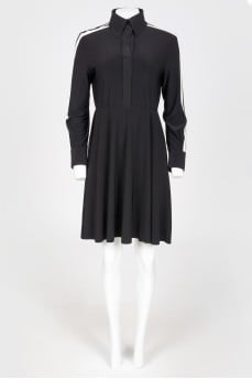 Black dress with white sleeves