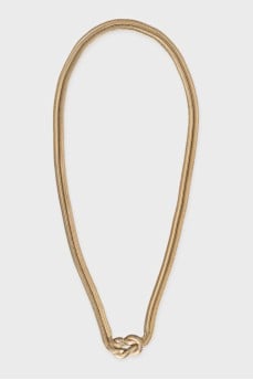 Double chain gold necklace