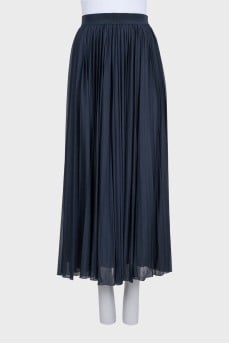 Blue pleated skirt
