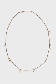 Yellow gold necklace with diamonds