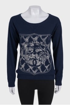 Vintage blue cashmere jumper