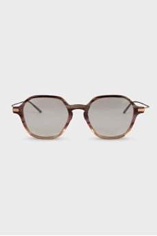 Brown sunglasses with logo
