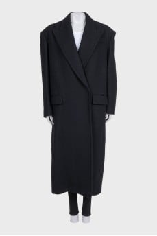 Black wool coat