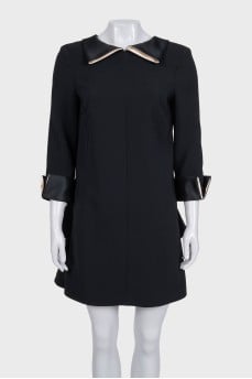 Black dress with a collar
