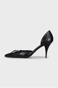 Vintage leather pointed toe shoes