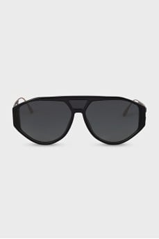 Black framed aviator sunglasses