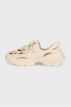 Gummy rubber sneakers