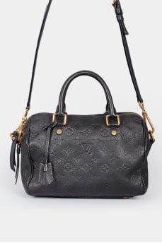 Чорна шкіряна сумка Speedy