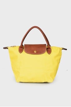 Folding bag in lemon color La Plaige