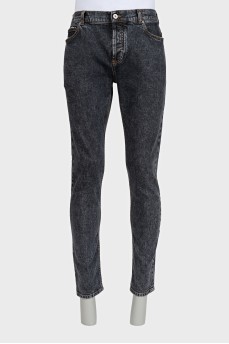 Мужские skinny джинсы серого цвета