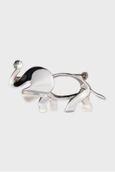 Silver figurative brooch
