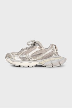Gray sneakers with textile inserts 3XL