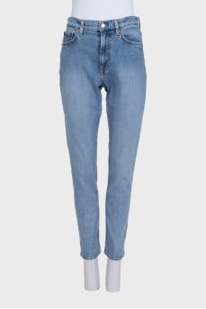 Light blue tapered jeans
