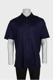 Men's button-down polo shirt with tag
