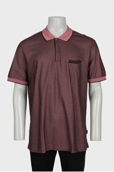 Men's polo shirt with red buttons