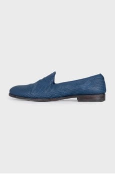 Men's shoes with braided leather