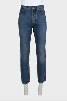 Men's jeans with a blue jacron
