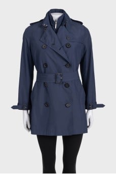 Blue cloak with a belt