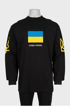 Мужской лонгслив oversize в принт