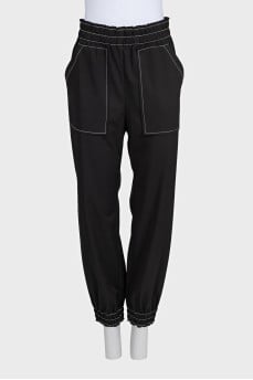 Black sports trousers with pockets