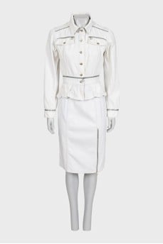 Structured jacket and skirt suit