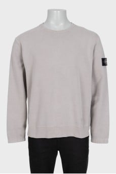 Men's straight-cut sweatshirt with logo