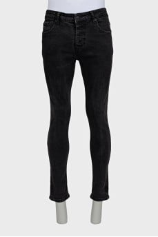 Чоловічі джинси skinny fit чорного кольору