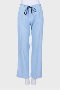 Straight-leg trousers with ties