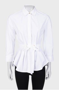 White blouse with a belt