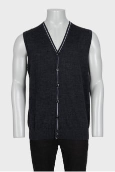 Men's merino wool vest with tag