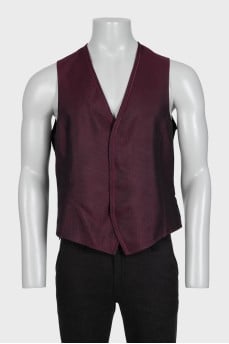 Men's silk vest with tag