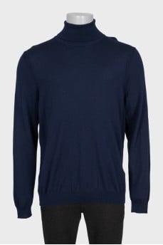 Men's blue wool sweater