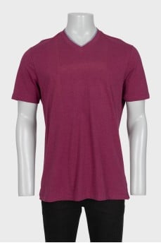 Men's V-neck T-shirt with tag