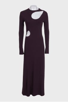 Bodycon dress with decorative cutouts